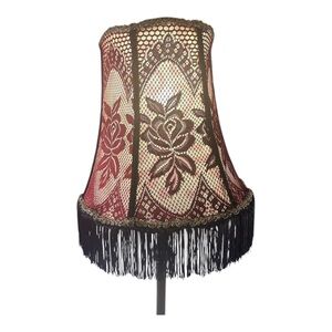 Elegant Vintage Inspired Lace Fringe Lamp Shade Handmade